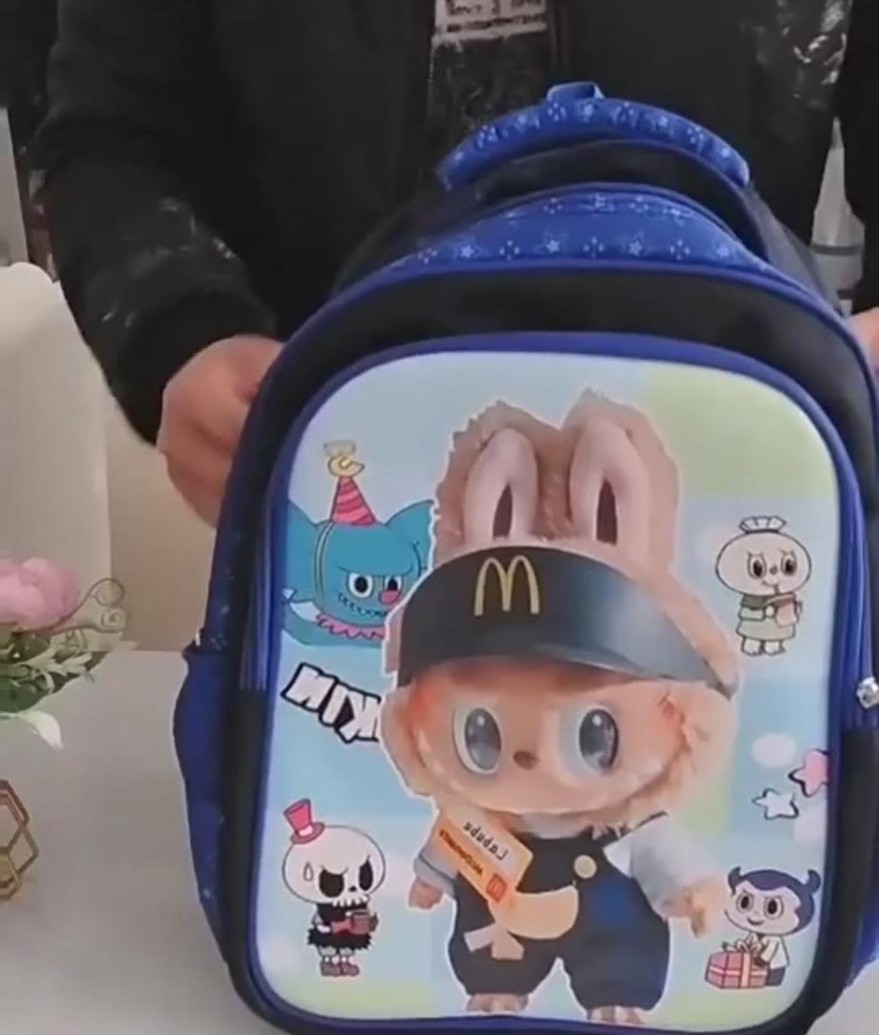 Balo cặp đi học họa tiết Kitty Labubu Koromi
